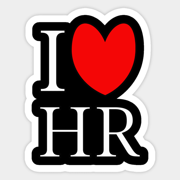 I LOVE HR Sticker by saber fahid 